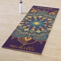 Tapete de Yoga Mandala Dourado