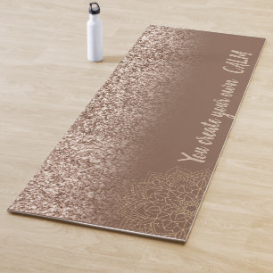 Tapete De Yoga Mandala Elegante Brilho - Você Cria Sua Própria Ca