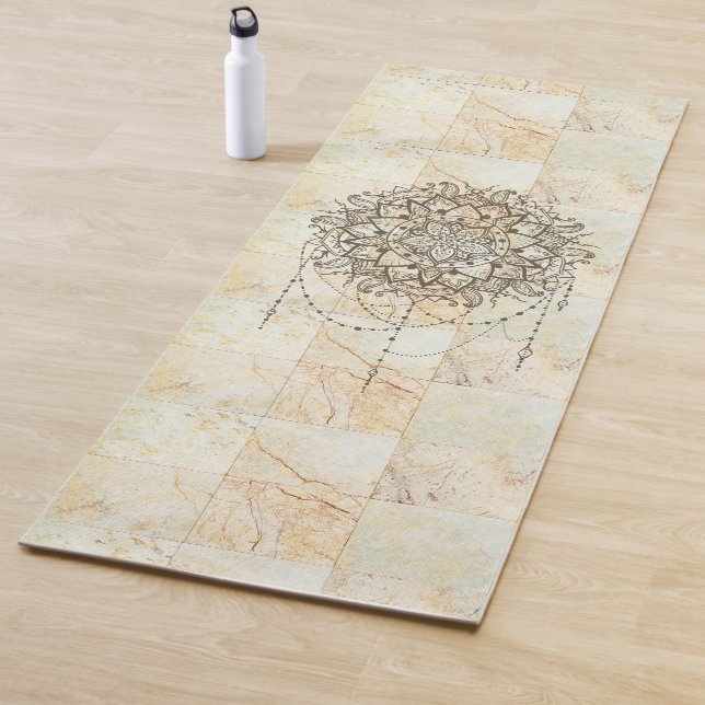 Tapete De Yoga Mandala em Marble  (In Situ)