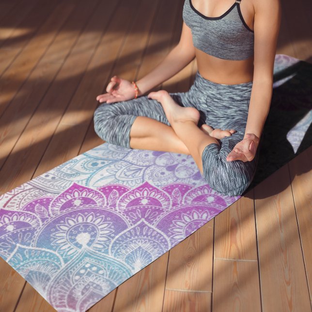 Tapete De Yoga Mandala Felicidade Colorida (Criador carregado)