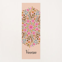 Mandala Floral da Natureza Personalizado Rosa