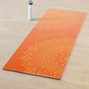 Tapete De Yoga Mandala Gradient Peachy Orange Yoga Mat