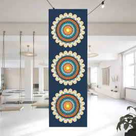 Tapete de Yoga Mandala Laranja Amarelo Pálido