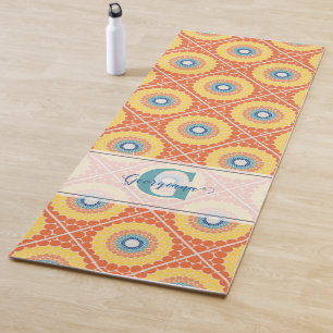 Tapete De Yoga Mandala Radiante de Verão Egeu Personalizado