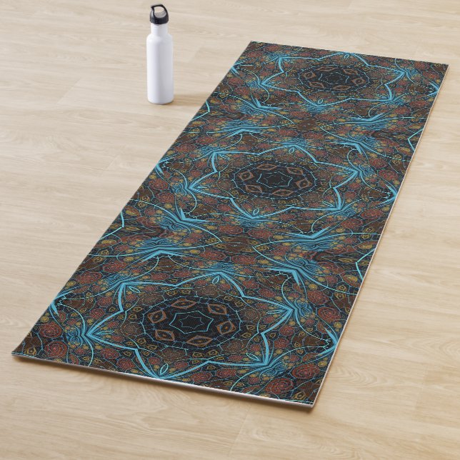 Tapete De Yoga Mandala Rosette Boho Bohemian Style Dandy Pattern (In Situ)