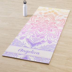 Tapete De Yoga Mandala Yoga Mat em Girly Lilac Roxo