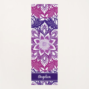 Tapete De Yoga Mandala Yoga Mat Purple Ombre Personalizado