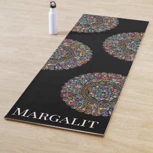 Tapete De Yoga Mandalas Arco-íris Mandala Relaxamento Pilates