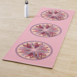 Tapete De Yoga Mandalas Cor-de-Rosa