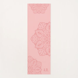 Tapete De Yoga Mandalas Modernos Decorativos Rosa Bege Com Inicia