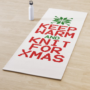 Tapete De Yoga Mantenha-se Aquecido e Tricote para o Natal
