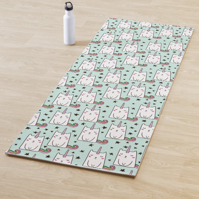 Tapete De Yoga Mão bonito teste padrão tirado do gato do (In Situ)