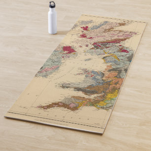 Tapete De Yoga Mapa Geological, ilhas britânicas