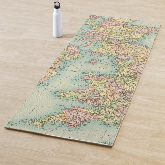 Tapete De Yoga Mapa político das ilhas britânicas (In Situ)