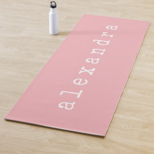 Tapete De Yoga Máquina de Escrever Minimalista Simples Nome Perso
