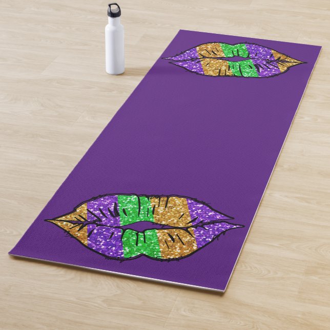 Tapete De Yoga Mardi Gras Kiss Yoga Mat (In Situ)
