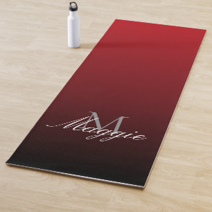 Tapete De Yoga marrom vermelho-burgundy minimalista abstrato mars