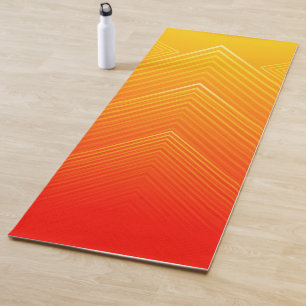 Tapete De Yoga Massa geométrica laranja-amarelo
