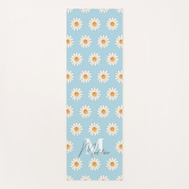 Tapete De Yoga Mat de Yoga Floral Personalizado Daisy - Nome Pers