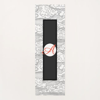 Tapete De Yoga Mat YOGA DE SEMENTES FELIZ COM MONOGRAMA DE NUVENS