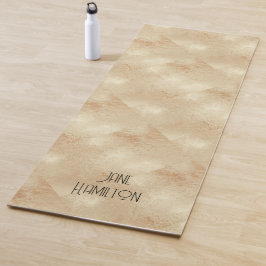 Tapete De Yoga Matriz de Exercício Dourado Antiquado Personalizad