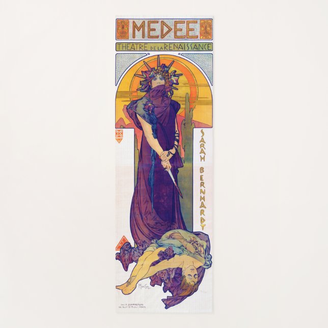 Tapete De Yoga Medea (Medee), Alphonse Mucha (Frente)