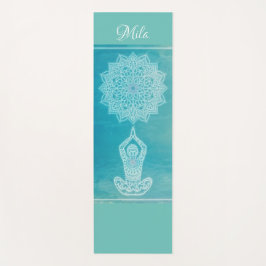 Tapete De Yoga Meditação azul clara