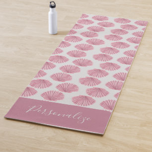 Tapete De Yoga Meditação bonito Pink Seashells Ocean Beach Zen