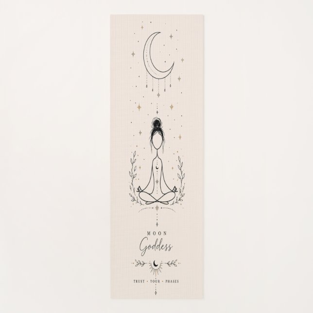 Tapete de Yoga Meditação da Deusa da Lua (Frente)