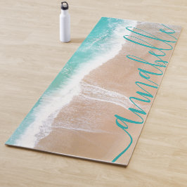 Tapete De Yoga meditação de areia tropical oceânica personalizada