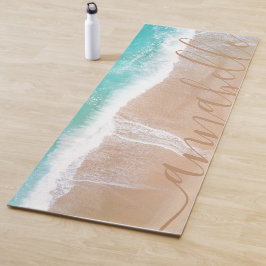 Tapete De Yoga meditação de areia tropical oceânica personalizada