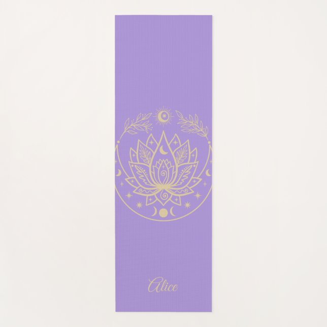 Tapete De Yoga Meditação Yoga Mat Personalizada - Roxo (Frente)
