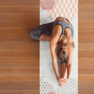 Tapete De Yoga Meditação Zen do Estilo Japandi