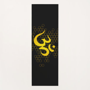 Tapete De Yoga Mel do OM - ouro preto