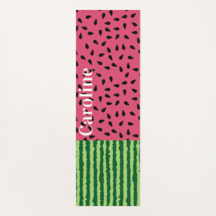 Tapete De Yoga Melancia rosa e verde personalizada