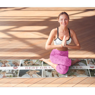 Tapete De Yoga Melhor Avó do Mundo Colagem de Fotos – Presente co