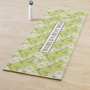 Tapete De Yoga Melhor Mãe Daisy Floral do Mundo