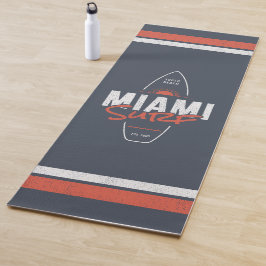 Tapete De Yoga Miami Surf – Design de Surfboard Vintage de Pôr do