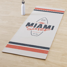 Tapete De Yoga Miami Surf – Design de Surfboard Vintage Sunset Be