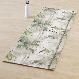 Tapete De Yoga Mindfulness do Bambu Verde
