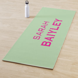 Tapete De Yoga Minimalista nome personalizado moderno