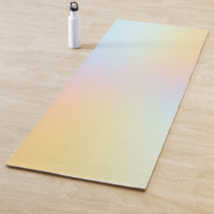 Tapete De Yoga Mínimo Pastel Rainbow Ombre