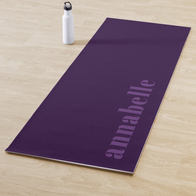 Tapete De Yoga Mínimo Personalizado Roxo Elegante Moderno (In Situ)