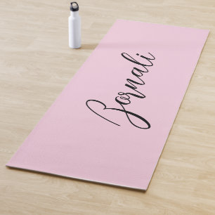 Tapete De Yoga Minúsculo e elegante, cor-de-rosa e preto