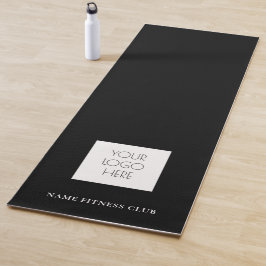 Tapete De Yoga Modelo de Logotipo da empresa malhação Preto