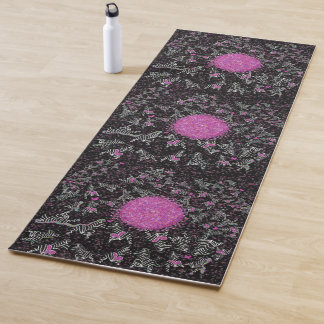 Tapete De Yoga Modern black white and pink disco zebra