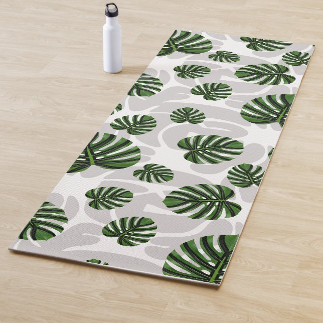 Tapete De Yoga Modern Boho Botanical Leaves Pattern (In Situ)