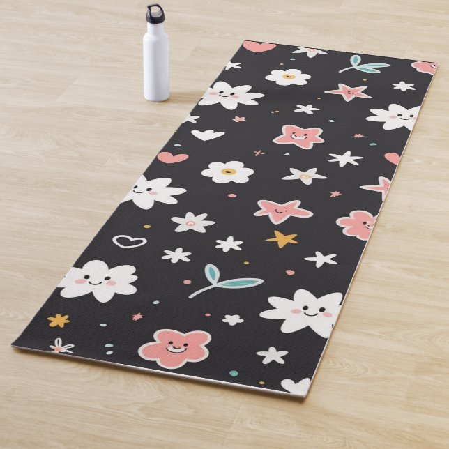 Tapete De Yoga Modern floral colorful girly botanical (In Situ)