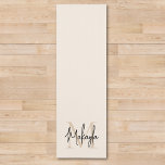 Tapete De Yoga Modern Monogram Name<br><div class="desc">This modern minimalist yoga mat features an elegant monogram and name in stylish script calligraphy on a neutral beige background. It is easily customizable.</div>