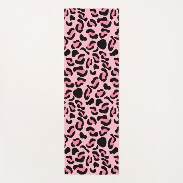 Tapete De Yoga Modern Pink Leopard Pattern Animal (Frente)